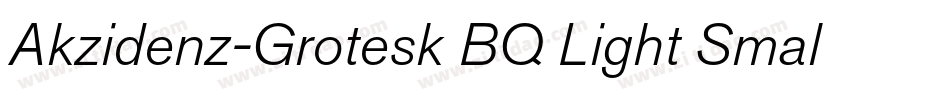 Akzidenz-Grotesk BQ Light Small字体转换